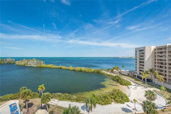 a view of lake and city