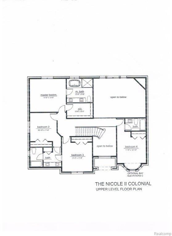 1810 Mackwood Road Rochester, MI 48307 - Photo 3 of 3 lot 130 upper level floor plan.j