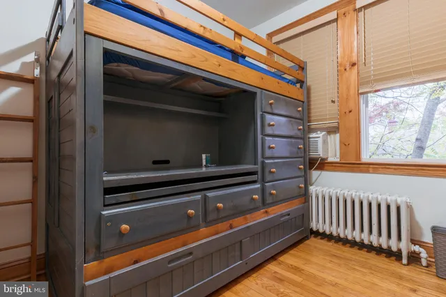 a view of a wooden door