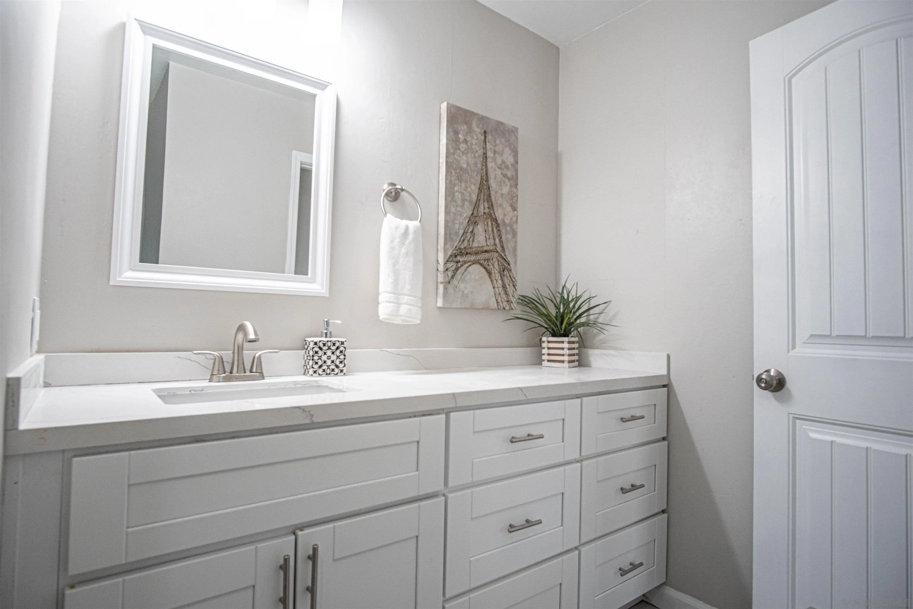 3747 Vista Campana South, Unit 43 Oceanside, CA 92057 - Photo 25 of 30 a bathroom with a sink a vanity and a mirror