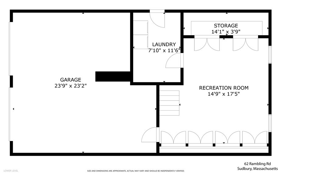 62 Rambling Road Sudbury, MA 01776 - Photo 38 of 38 a black and white photo of a room