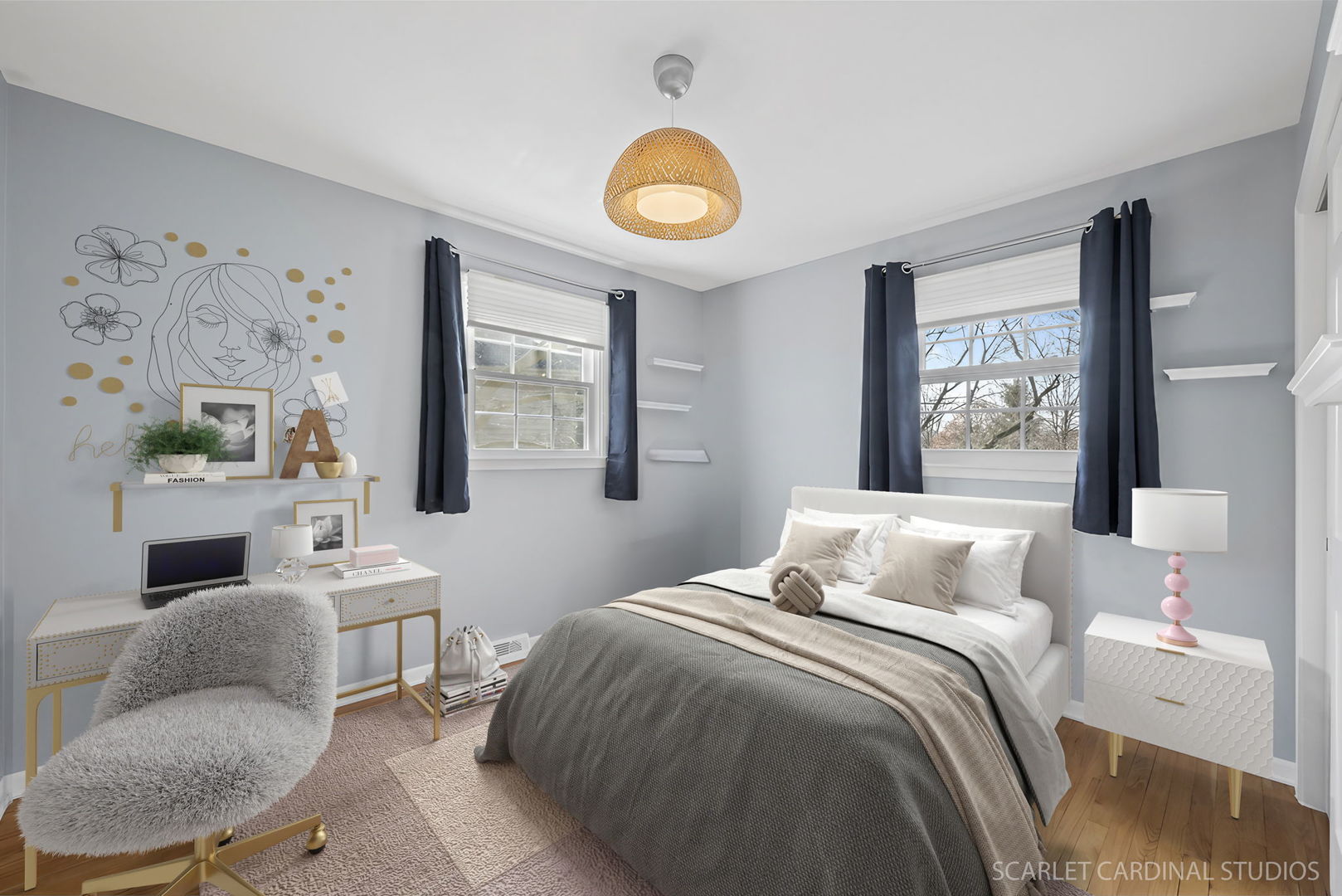 2S560 Seneca Drive Wheaton, IL 60189 - Photo 20 of 33 a bedroom with a bed and a painting on the wall
