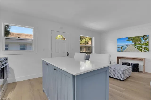 a room with furniture and a fireplace