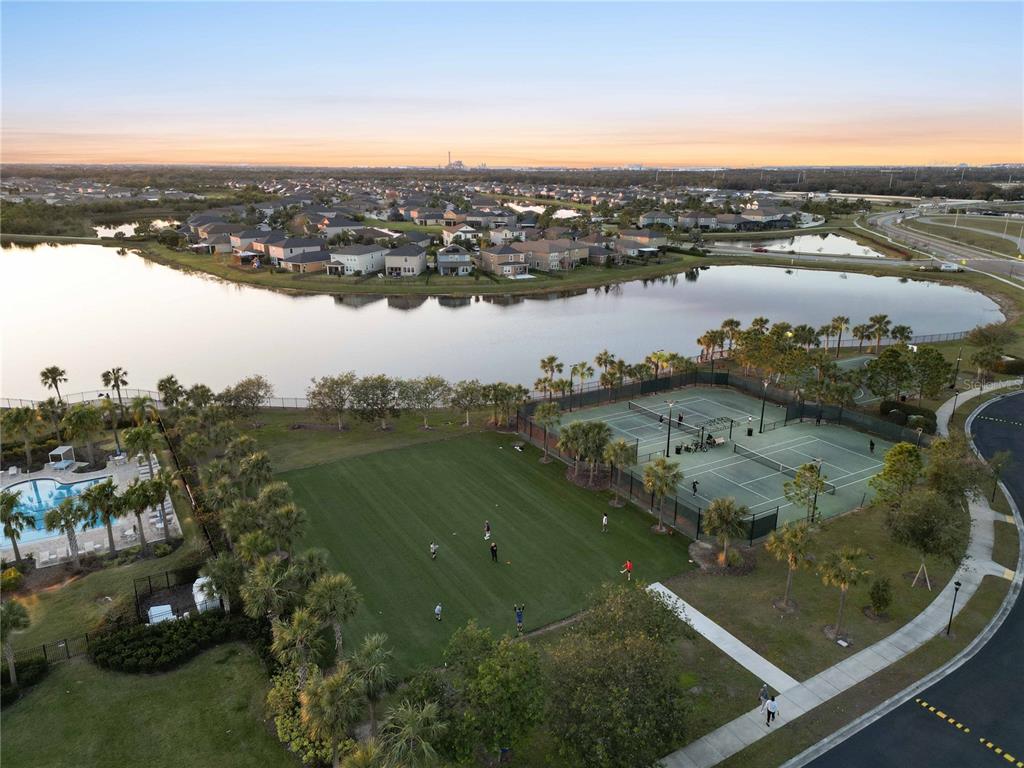 14339 Easy Goer Street Ruskin, FL 33573 - Photo 45 of 49 an aerial view of river residential houses with outdoor space and ocean