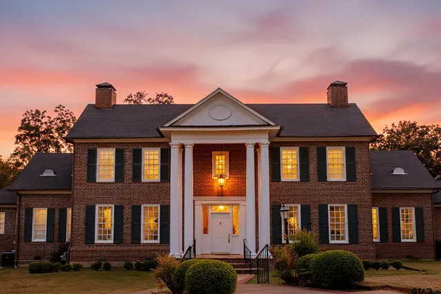 a front view of a house