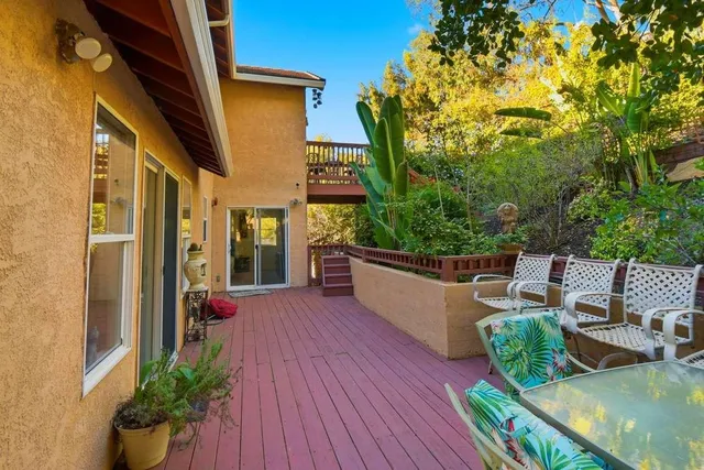 a backyard of a house