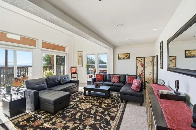 a view of balcony with chairs