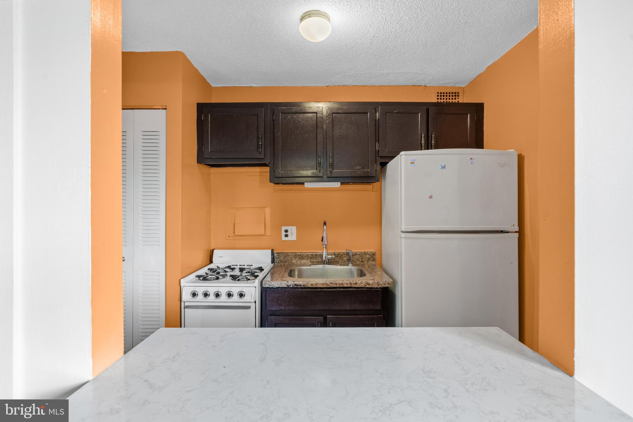 1836 Metzerott Road, Unit 215 Hyattsville, MD 20783 - Photo 25 of 36 a kitchen with a refrigerator and a sink