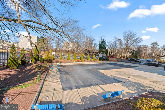 a view of outdoor space with seating