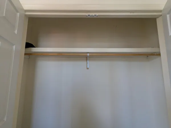 a close view of closet