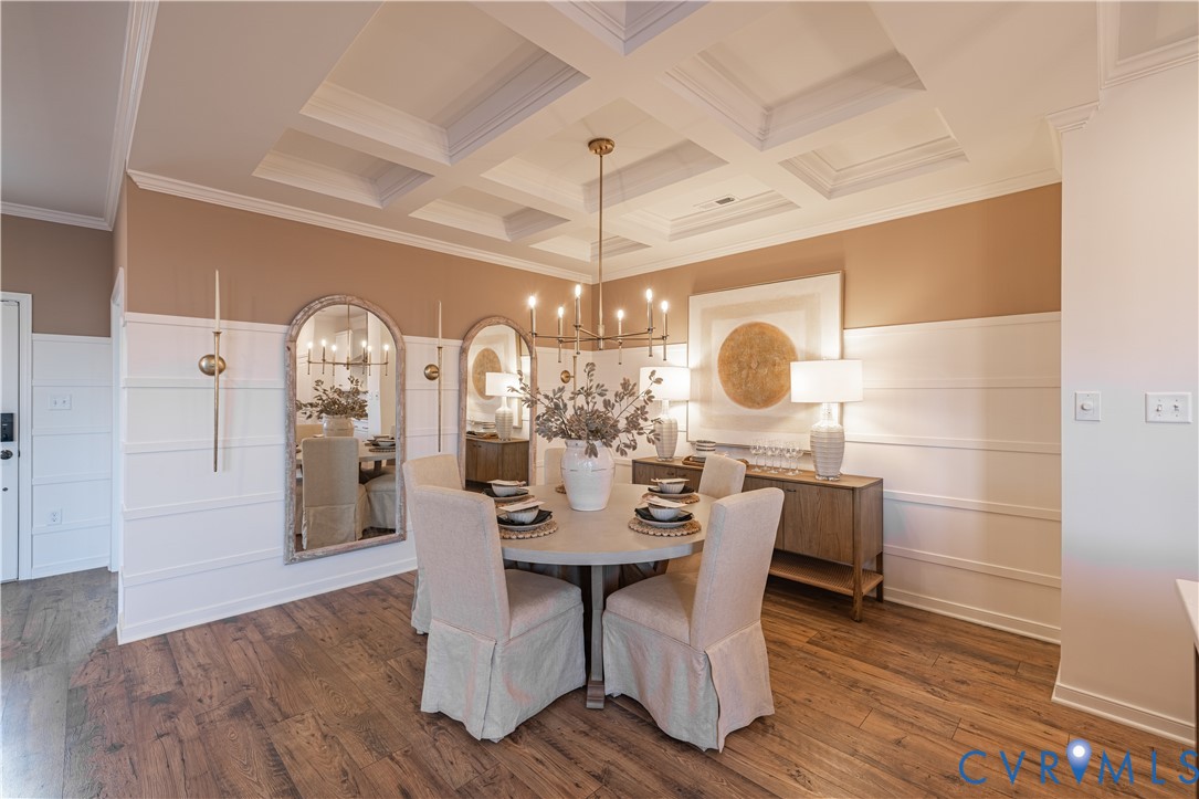 6710 Mayland Rdg Lane; Moseley, VA 23120 - Photo 3 of 16 a view of a dining room with furniture window and wooden floor