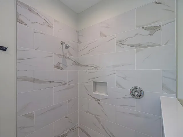 a close view of shower