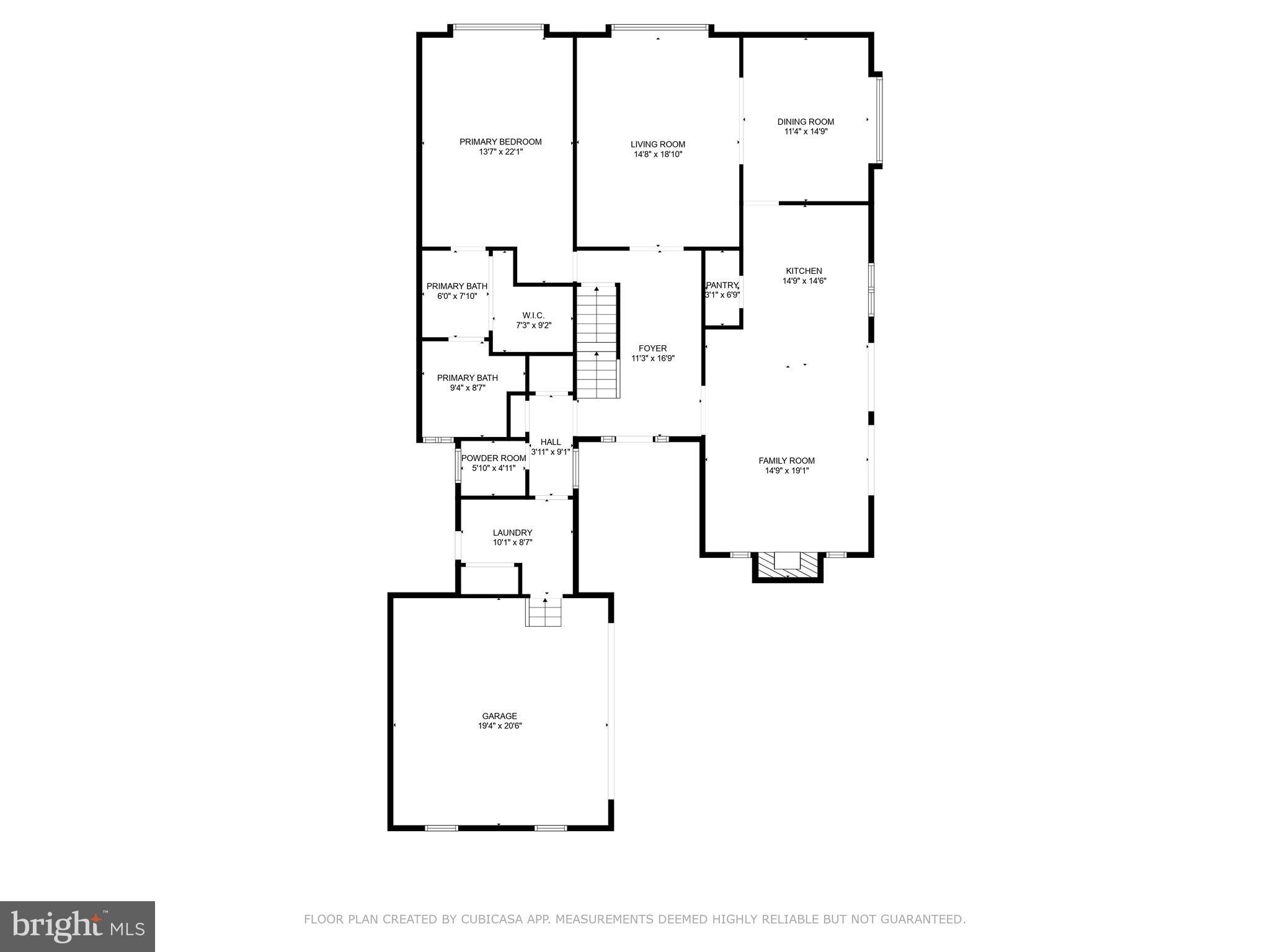 447 Inveraray Road Villanova, PA 19085 - Photo 69 of 71 !st Floor Plan with garage