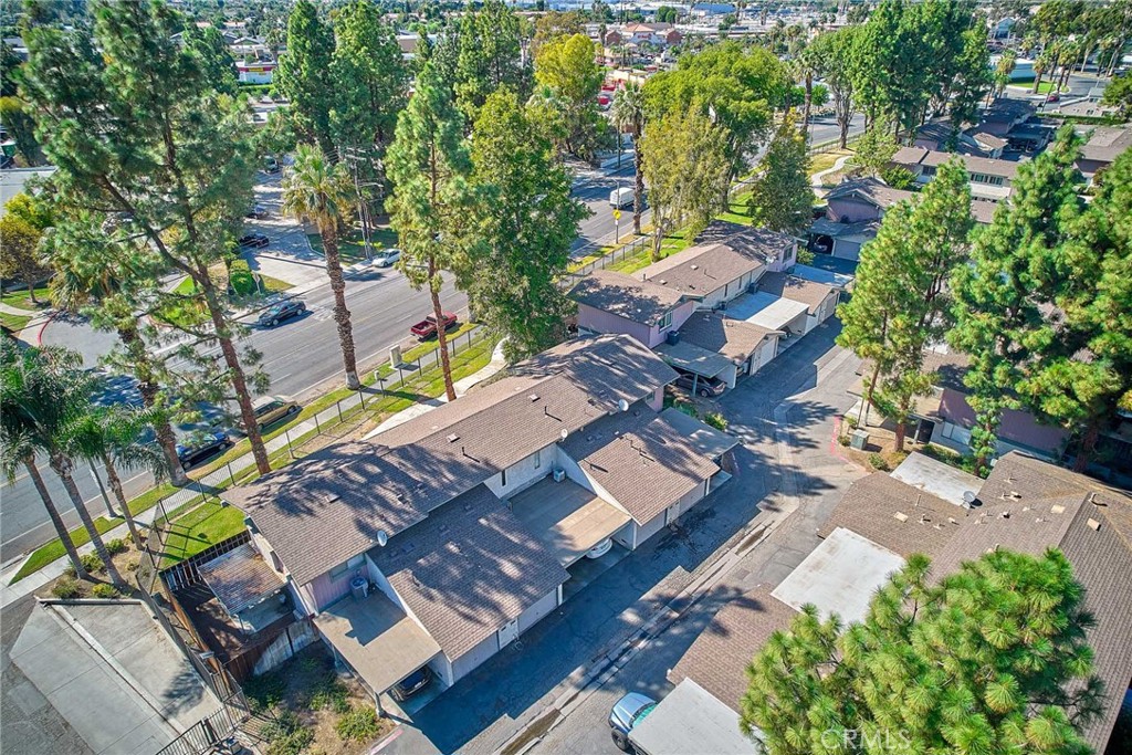 4801 Jackson Street, Unit C Riverside, CA 92503 - Photo 48 of 56 an aerial view of a house with a garden