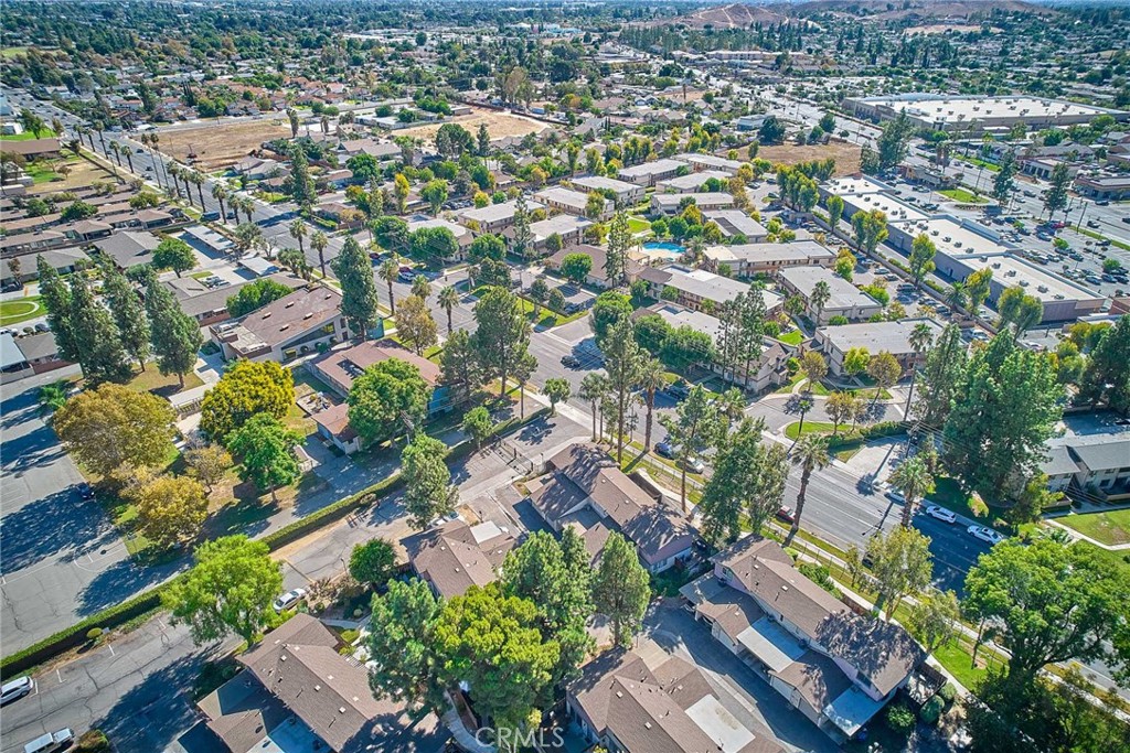 4801 Jackson Street, Unit C Riverside, CA 92503 - Photo 53 of 56 an aerial view of residential houses with outdoor space