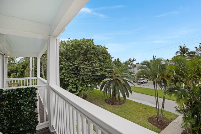 a view of a city from a balcony