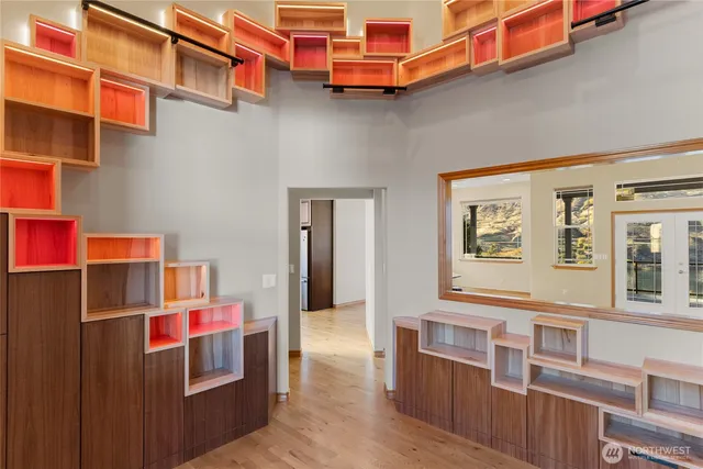 a view of storage and utility room