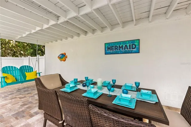 a view of outdoor seating area with furniture