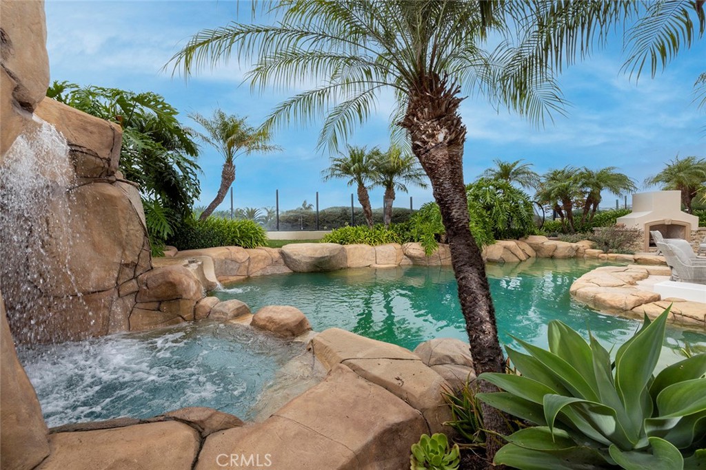 5 Sailview Newport Coast, CA 92657 - Photo 35 of 37 a view of a backyard with plants and palm tree