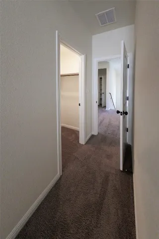 an empty room with closet