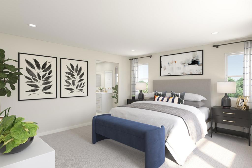 740 Kingbird Loop Oceanside, CA 92058 - Photo 4 of 23 a bedroom with a bed and a painting on the wall