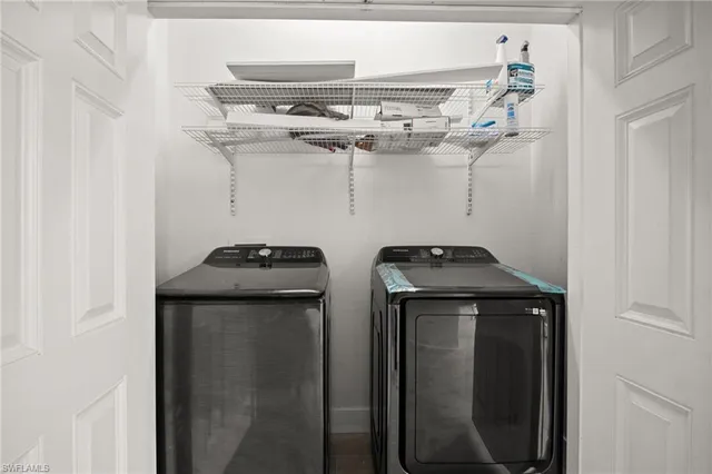 a view of storage and utility room in empty room