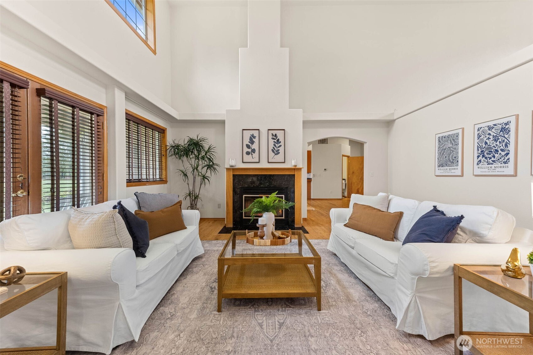 30608 40th Avenue South Roy, WA 98580 - Photo 8 of 40 a living room with fireplace furniture and a large window