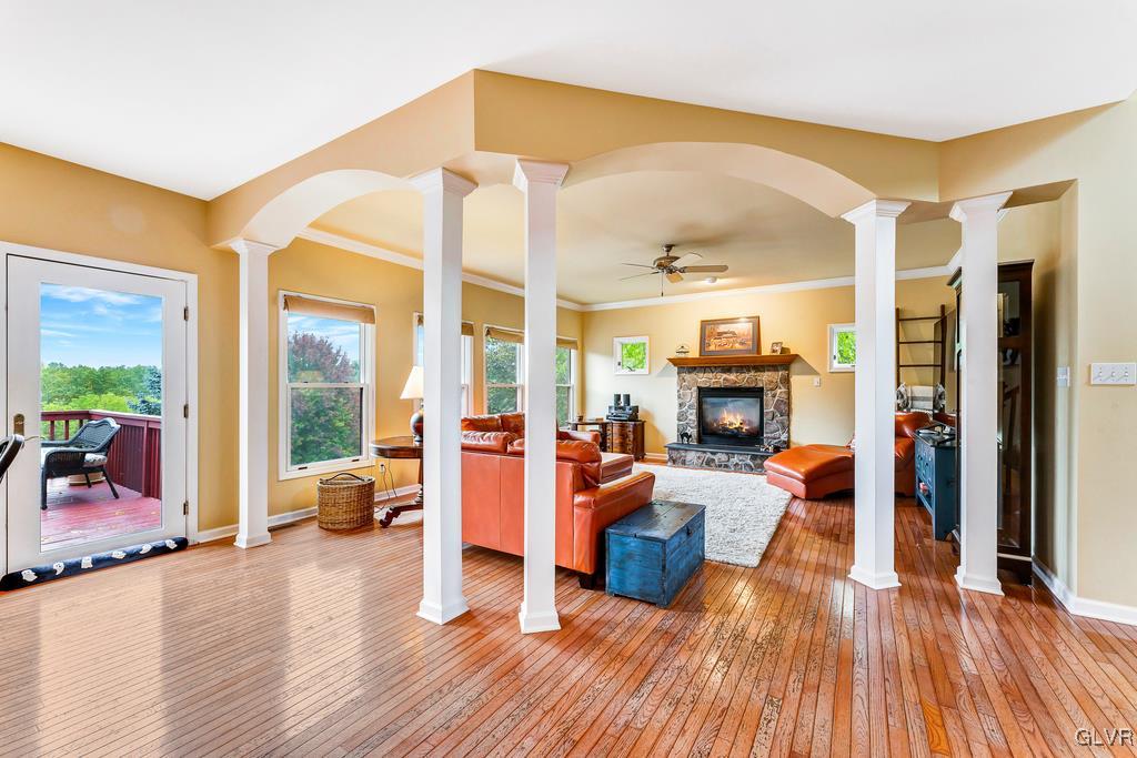 131 Blackstone Drive Wind Gap, PA 18091 - Photo 13 of 50 a living room with furniture and a fireplace
