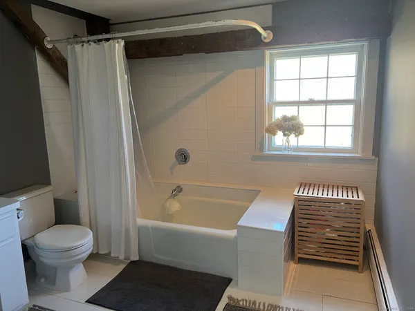a bathroom with a toilet a sink and a bathtub