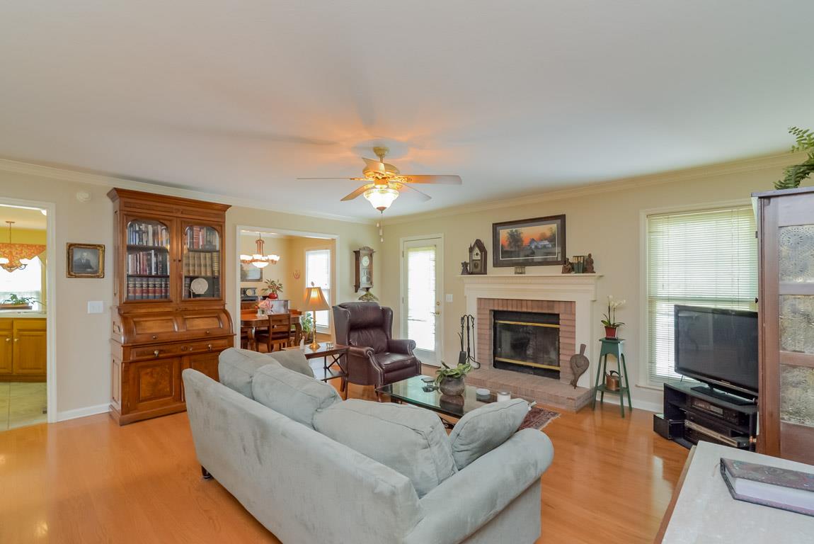 3387 Mahlon Moore Road Spring Hill, TN 37174 - Photo 5 of 29 a living room with furniture a fireplace and a flat screen tv