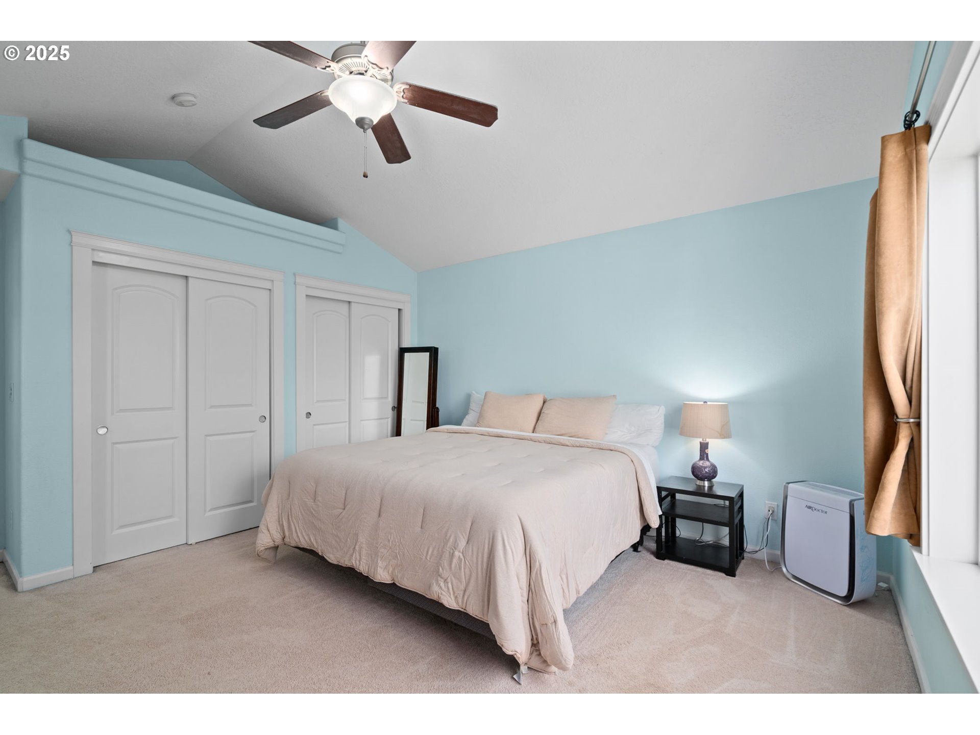 720 East Azalea Street Yamhill, OR 97148 - Photo 30 of 48 a bedroom with a bed chandelier and a window