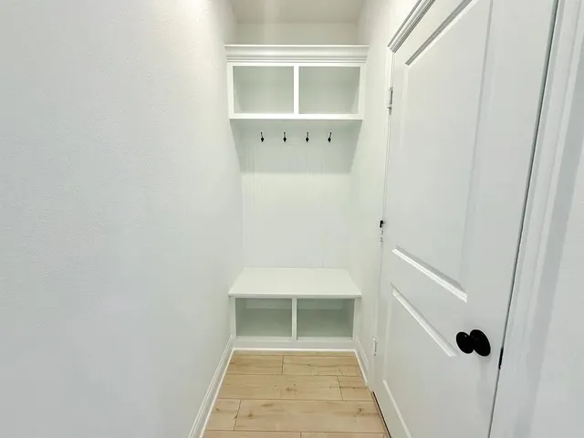 an empty room with a window