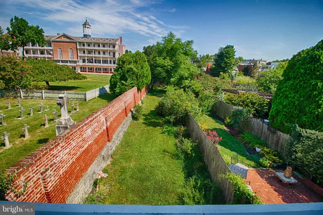 a view of a balcony with a swing