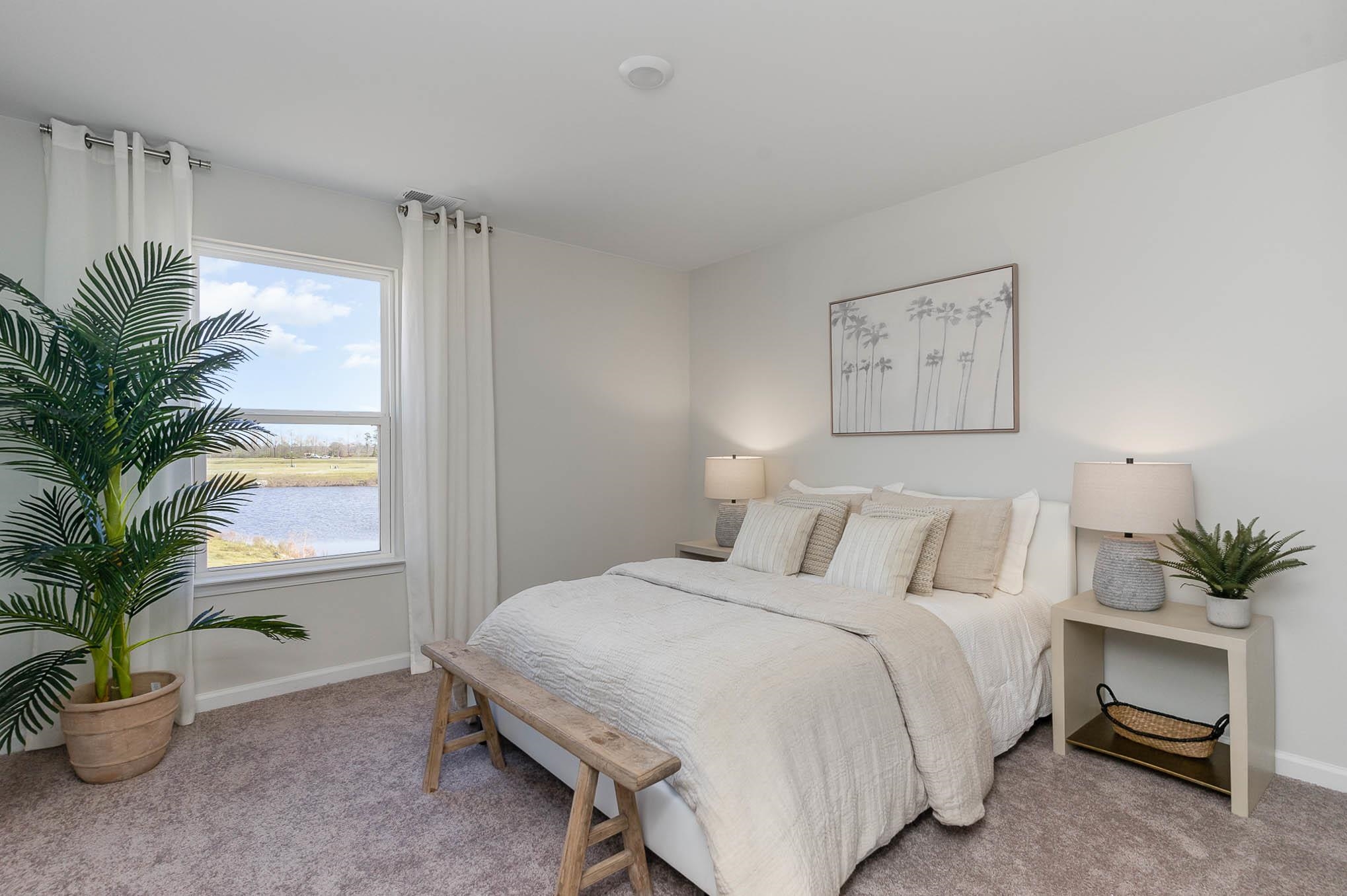 1328 Parkside Court Conway, SC 29527 - Photo 21 of 28 Bedroom with a water view and carpet