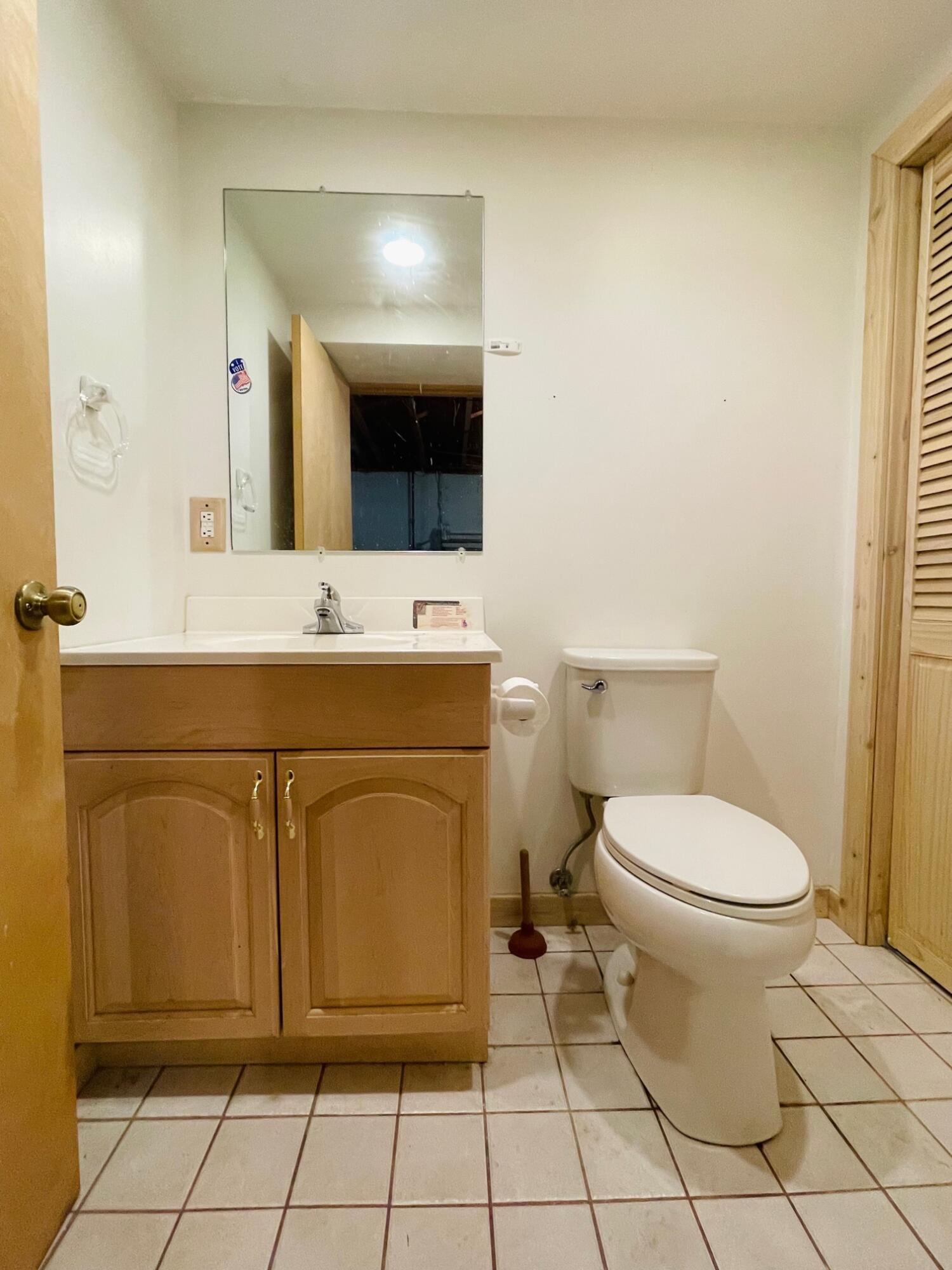 516 Mapleton Avenue Northeast Roanoke, VA 24012 - Photo 20 of 21 a bathroom with a toilet a sink and mirror