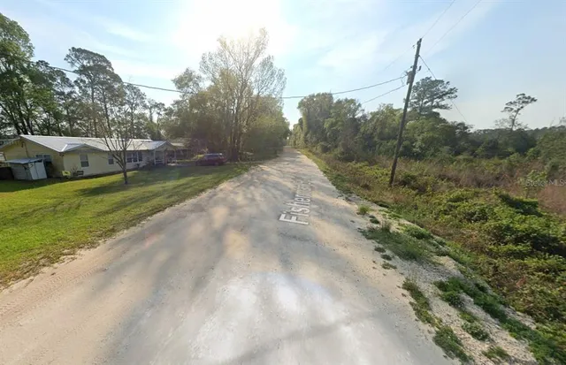 a view of a pathway both side of yard