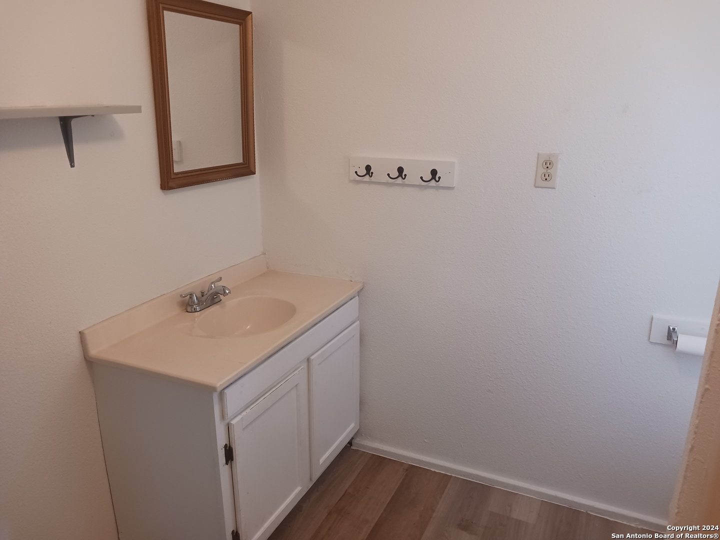 23717 Wood Park, Unit 3 San Antonio, TX 78264 - Photo 9 of 18 a bathroom with a sink and mirror