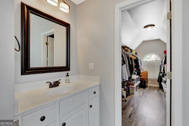 a view of a park with swings and slides