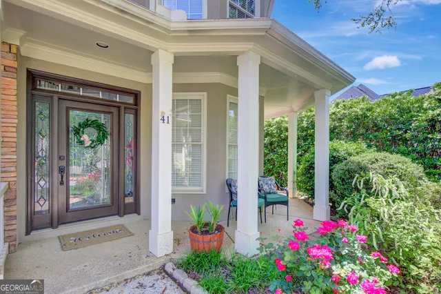 a view of a backyard with a garden