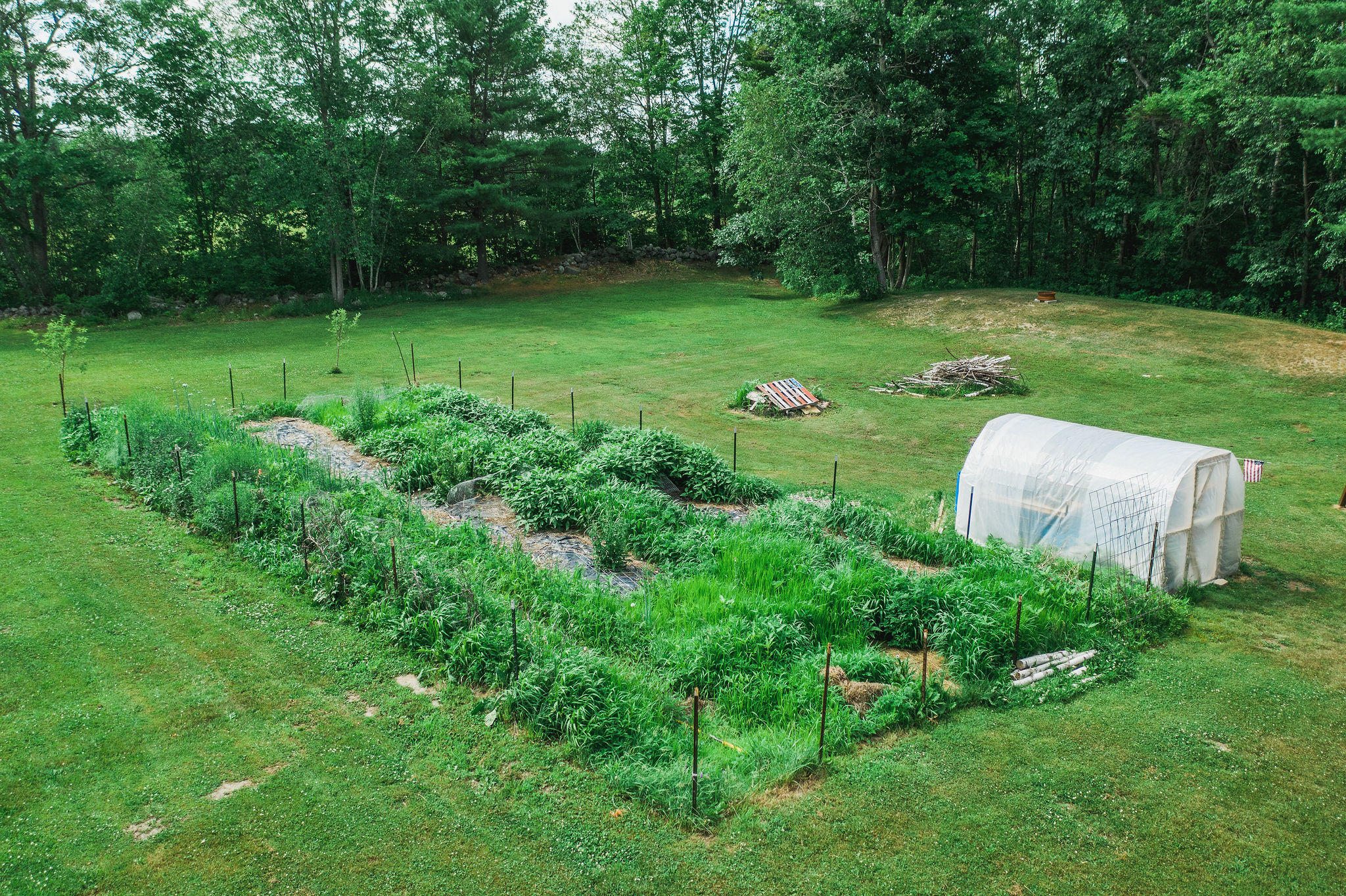 28 Woods Road Wales, ME 04280 - Photo 18 of 34 Garden & Small Greenhouse