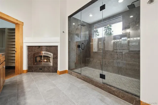 a view of livingroom with a fireplace