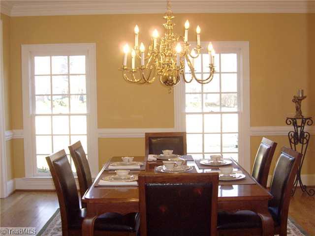 4006 Rockingham Road South Greensboro, NC 27407 - Photo 4 of 16 Dining Room. Dining room is large with hardwood floors, nice windows and a French glass door leading to the kitchen