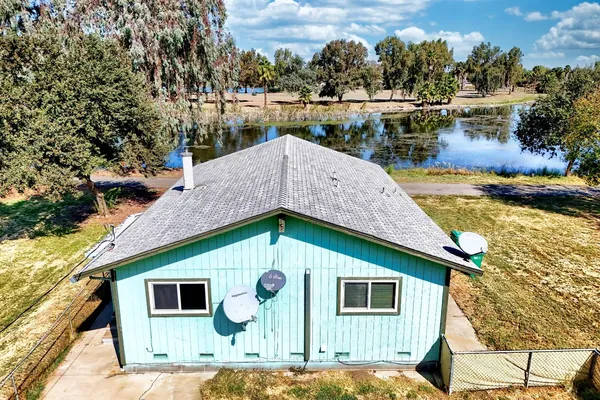a view of a room with windows