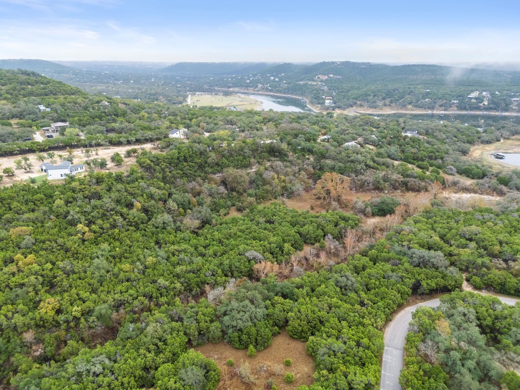 18211 Gregg Bluff Road Jonestown, TX 78645 - Photo 16 of 24 Bird's eye view of a forest and a large body of water