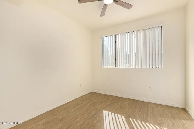 an empty room with a window