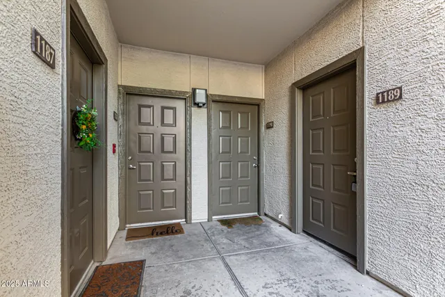 a view of front door