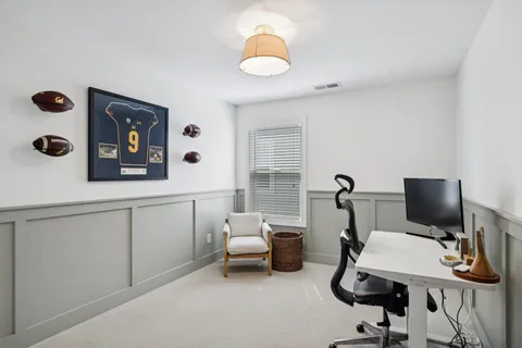 a view of backyard with hardwood