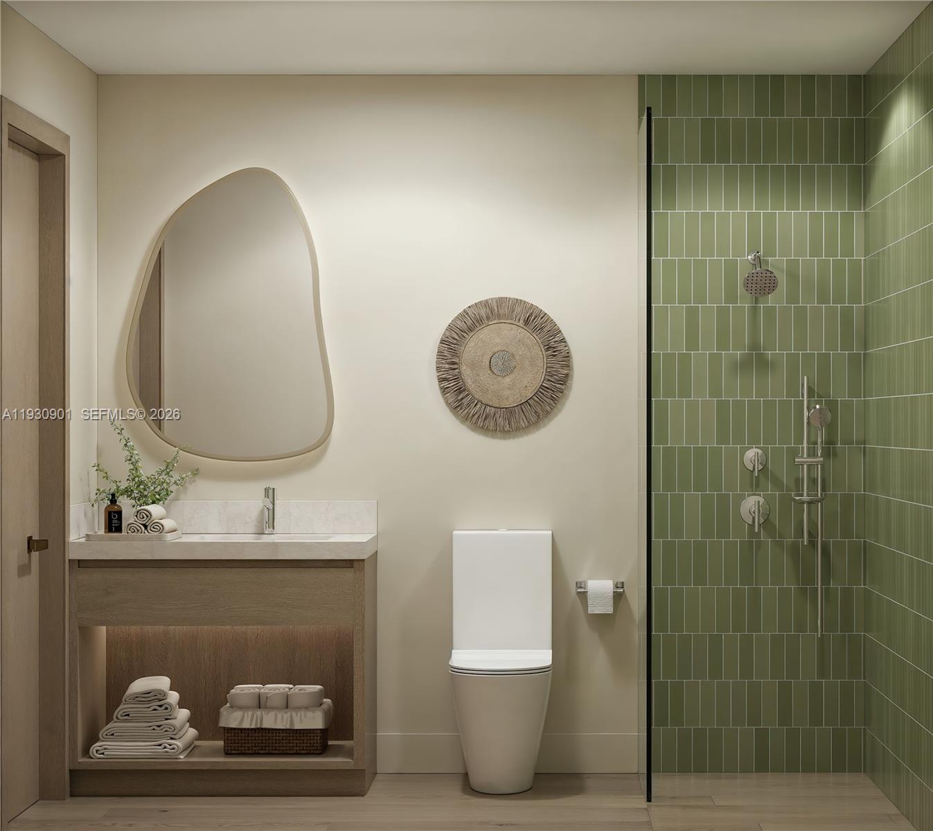 1741 Southwest 2nd Avenue, Unit 520 Miami, FL 33129 - Photo 9 of 20 a bathroom with a sink mirror and vanity