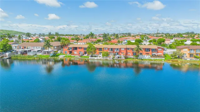 a view of a city and lake view