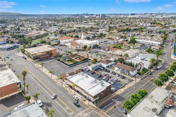 an aerial view of a city